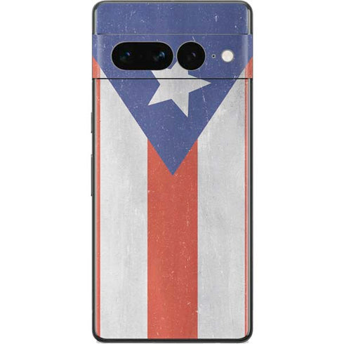 Puerto Rico Flag Distressed Google Pixel 7 Pro Skin